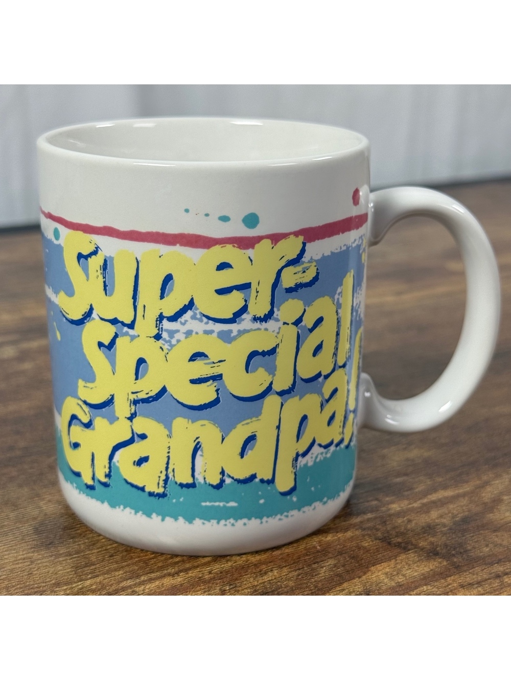 Vintage 1985 Hallmark "Super Special Grandpa" Coffee Mug Made in Japan